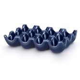 Stoneware 12 Cup Egg Tray in Blue