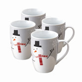Little Hoot and Snowman 11 oz. Mug (Set of 4)