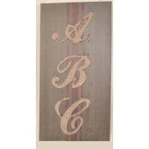 French Farmhouse 'Oliver' Full Nursery Hand Painted Wall Art French 'ABC'