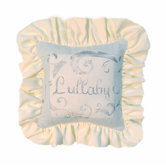 Lullaby Hand Painted Pillow with Ruffle