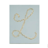 Hand Painted Wall Art Musical Scroll Monogram
