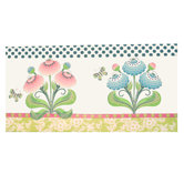 Hand Painted Wall Art Zinnia Garden