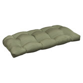 Outdoor Sunbrella Fabric Wicker Loveseat Cushion