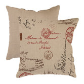 French Postale Throw Pillow