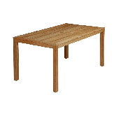 Linear Rectangular Teak Dining Table