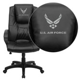 NCAA Embroidered High-Back Leather Executive Chair