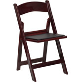 Resin Folding Chair with Vinyl Padded Seat