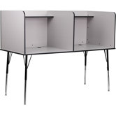 Double Wide Study Carrel Desk