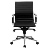 Mid-Back Upholstered Leather Conference Chair