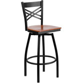 Hercules Series "X" Back Swivel Bar Stool