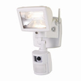 Motion Activated Light with Video Monitor in White