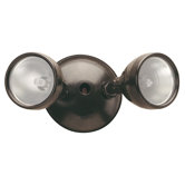 200 Watt Halogen Twin Head Floodlight in Bronze