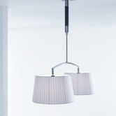 Contrast Wenge Two Light Twin Arm Pendant