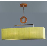 Saturno Cerejeira 2 Light Pendant in Stained and Chrome