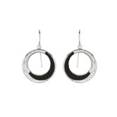 Sterling Silver Crystal Circle Dangle Earring