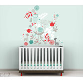 Color Block Botanical Garden and Little Friends Wall Decal