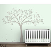 Monochromatic Fall Tree Wall Decal