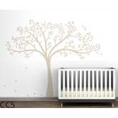 Monochromatic Fall Tree Wall Decal