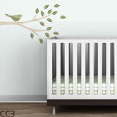 Floral Bird Branch Wall Decal