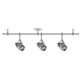 Low Voltage Track and Monopoint Three Light Pentas LED Luminaire Kit in Brushed Aluminum