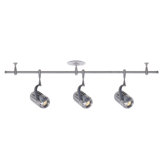 Low Voltage Track and Monopoint Three Light Azara LED Luminaire Kit in Brushed Aluminum