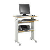 H&ouml;henverstellbarer Computertisch "Stand-Up" in Grau