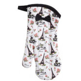 Parisian Toile Oven Mitt with Trim