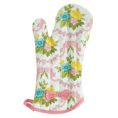 Scalloped Floral Oven-Mitt with Bow