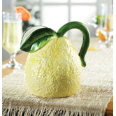 Fresh Fruit Ceramic Lemon Pitcher in Yellow