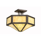 Rivets Hexagon Drop Semi Flush Mount
