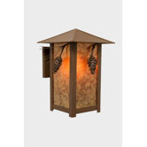 Ponderosa Pine Outdoor Ridge Top Wall Lantern
