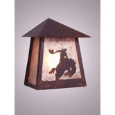 8 Seconds Tri Roof Outdoor Wall Lantern