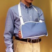Arm Sling with Hook and Loop in Navy