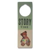 "Story Time" Wooden Doorknob Sign