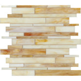 Catwalk 12" x 12" Random Glass Mosaic in Toffee Tennies