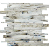 Catwalk 12" x 12" Random Glass Mosaic in Smokey Stiletto