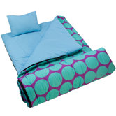 Big Dots Aqua Sleeping Bag
