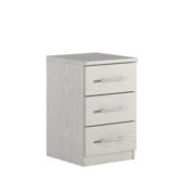 Prague 3 Drawer Bedside Table