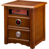 1500W, Advanced Dual Heating System with Nightstand Design, Furniture-Grade Cabinet, Remote Control