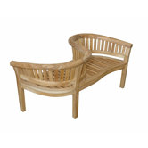Curve Teak Garden Bench