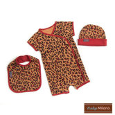 Designer Baby Clothes Gift Set in Leopard Print