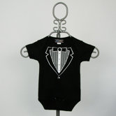 Infant Bodysuit in Black Tuxedo