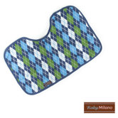 Burp Cloth in Blue Argyle
