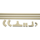 0.75" Latching Duct Cable Management Kit Ivory