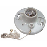 Porcelain Receptacles Pull Chain Screw Terminals