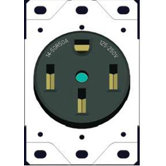 50A Flush Range Receptacle in Black