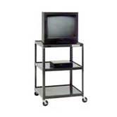 Pixmate 25" x 30" Shelf Television Cart [25.5", 34", 42", 48", 54" Heights]