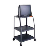 Pixmate 22" x 32" Height Adjustable Shelf Television Cart [Up to 48" Height]