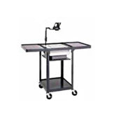 Pixmate Height Adjustable 22" x 20" Shelf Cart with Projector Well
