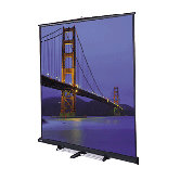 Matte White Carpeted Model C Portable Screen with Grey Carpeted Case - 87" x 116" Video Format